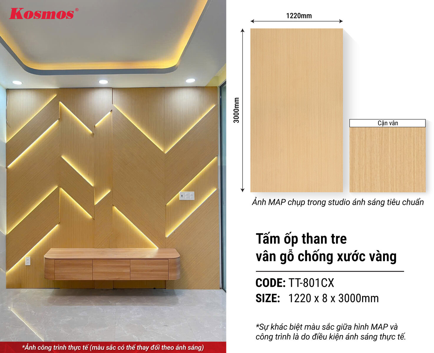 Hình ứng dụng tấm ốp than tre TT-801CX vân gỗ chống xước vàng Hình ứng dụng tấm ốp than tre TT-801CX vân gỗ chống xước vàng