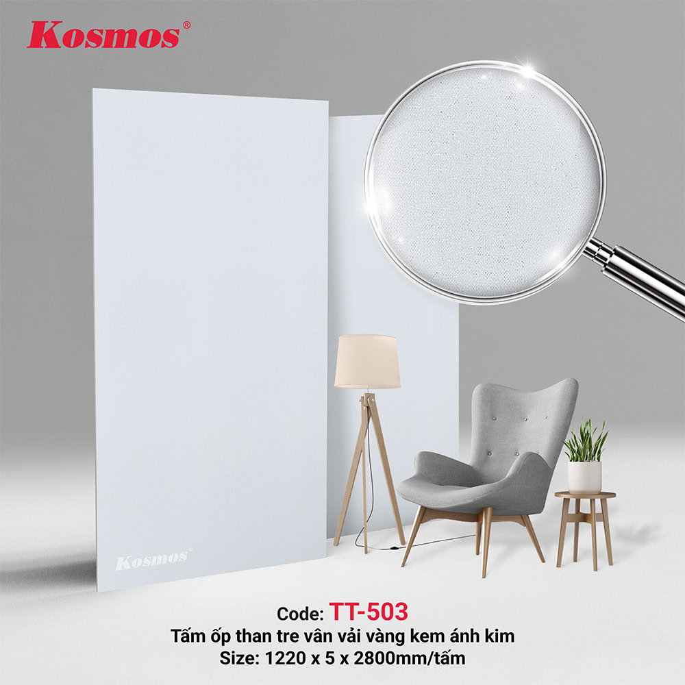 Panel de fibra de carbón de bambú con tejido dorado crema metalizado Kosmos TT-503 Panel de fibra de carbón de bambú con tejido dorado crema metalizado Kosmos TT-503