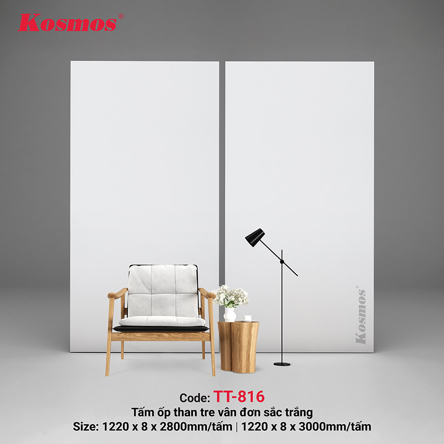 Tấm ốp than tre TT-816 vân đơn sắc Tấm ốp than tre TT-816 vân đơn sắc