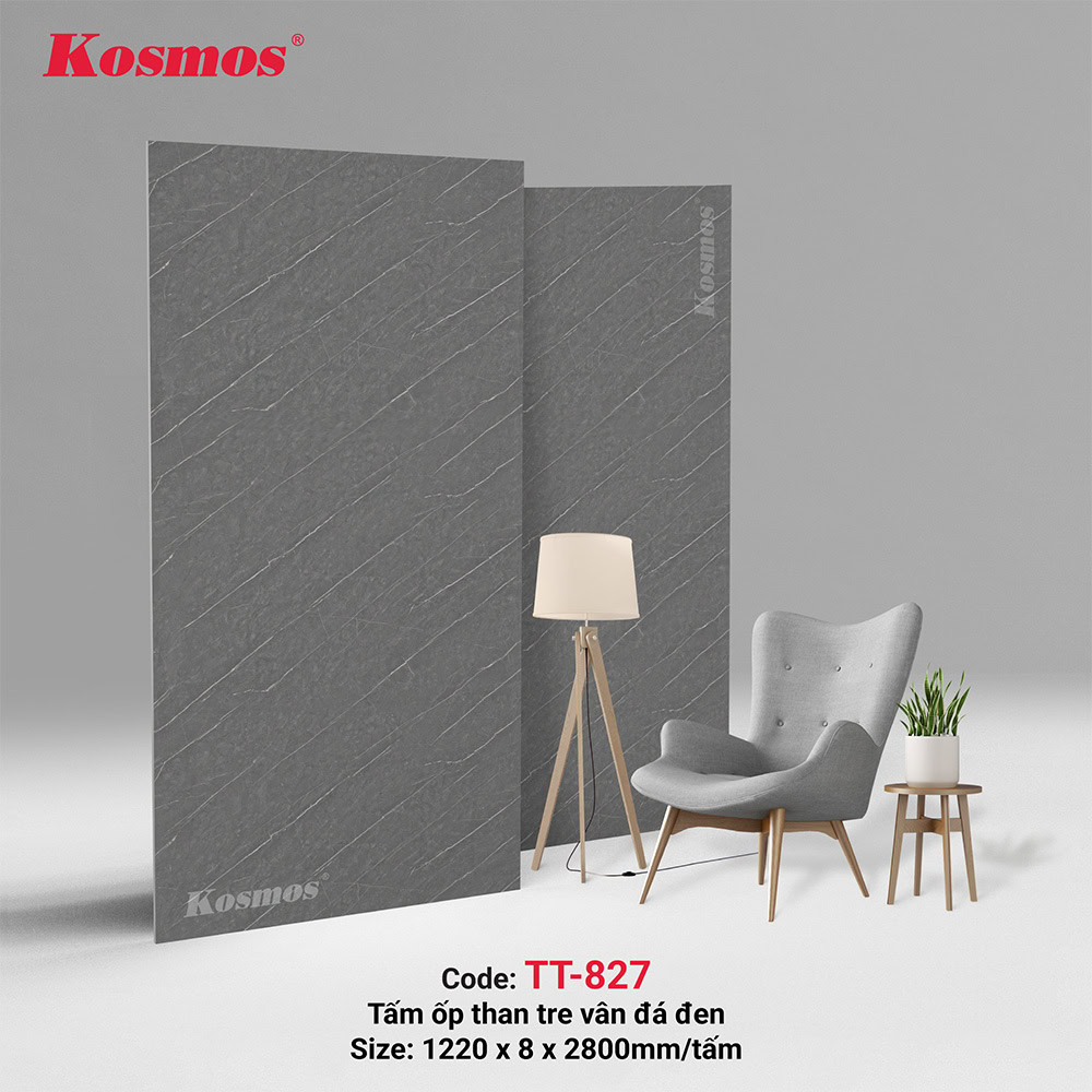 Tấm ốp than tre vân đá TT-827 Tấm ốp than tre vân đá TT-827