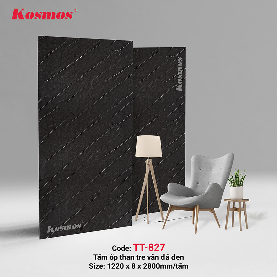 Tấm ốp than tre vân đá TT-827 Tấm ốp than tre vân đá TT-827
