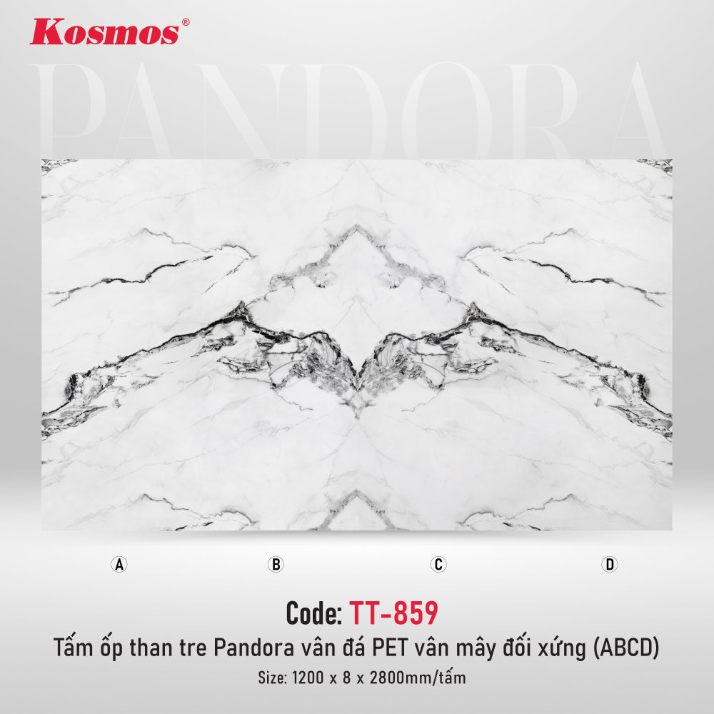 Bộ than tre Pandora vân đá phủ PET mã TT-859