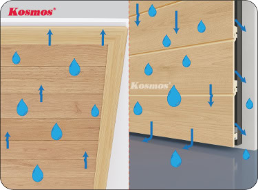 Xử lý hướng thoát nước ra ngoài, không để nước mưa len vào phía sau tấm ốp hoặc chảy ngược vào trong mái