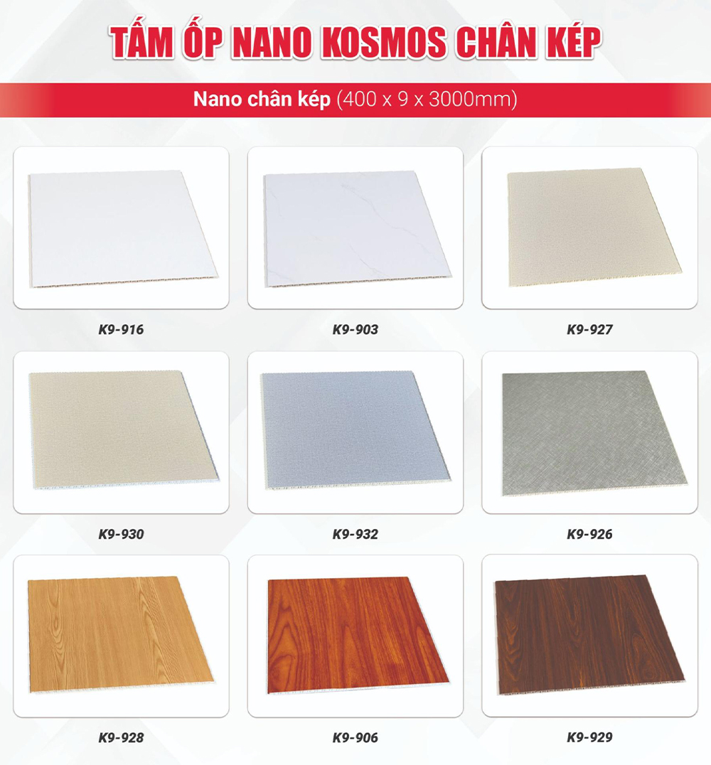 Bộ sưu tập tấm ốp Nano Kosmos chân kép