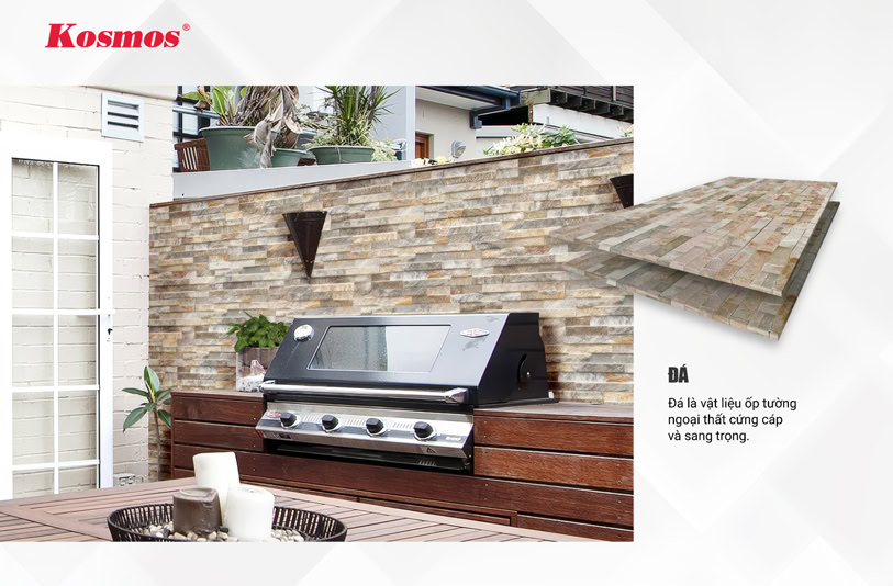 Đá là vật liệu ốp tường ngoại thất cứng cáp và sang trọng Đá là vật liệu ốp tường ngoại thất cứng cáp và sang trọng