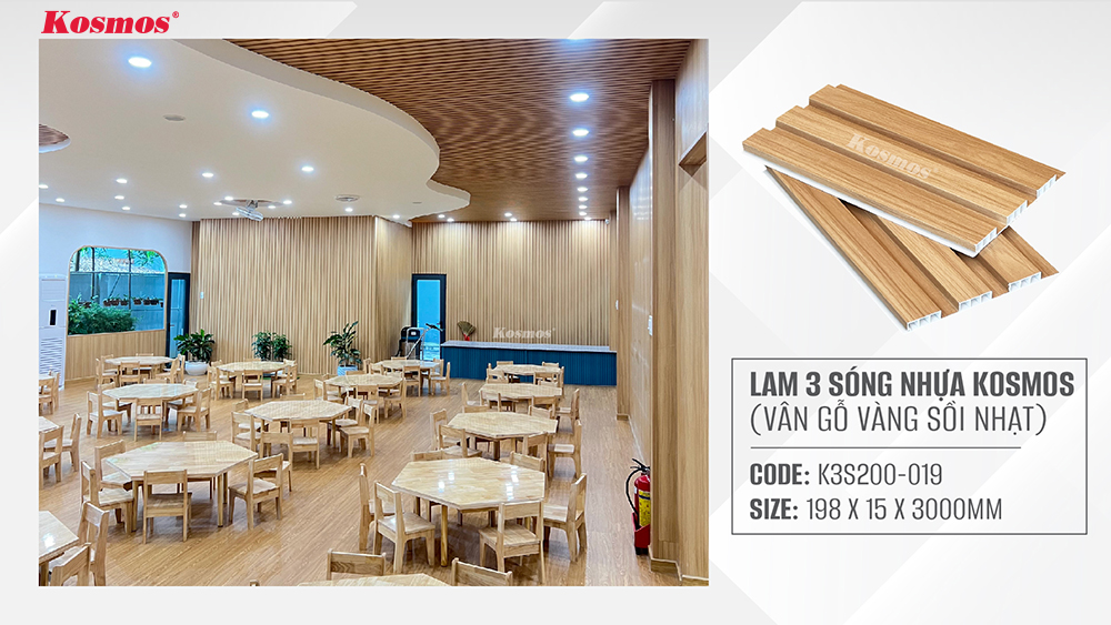 Lam 3 sóng nhựa Kosmos