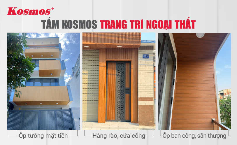 Tấm Kosmos trang trí ngoại thất Tấm Kosmos trang trí ngoại thất