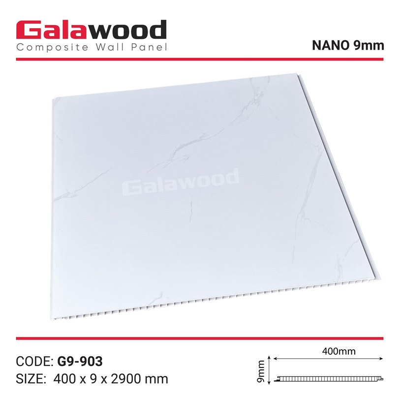 Tấm ốp nano Galawood mẫu đá vân mây trắng (G9-903)