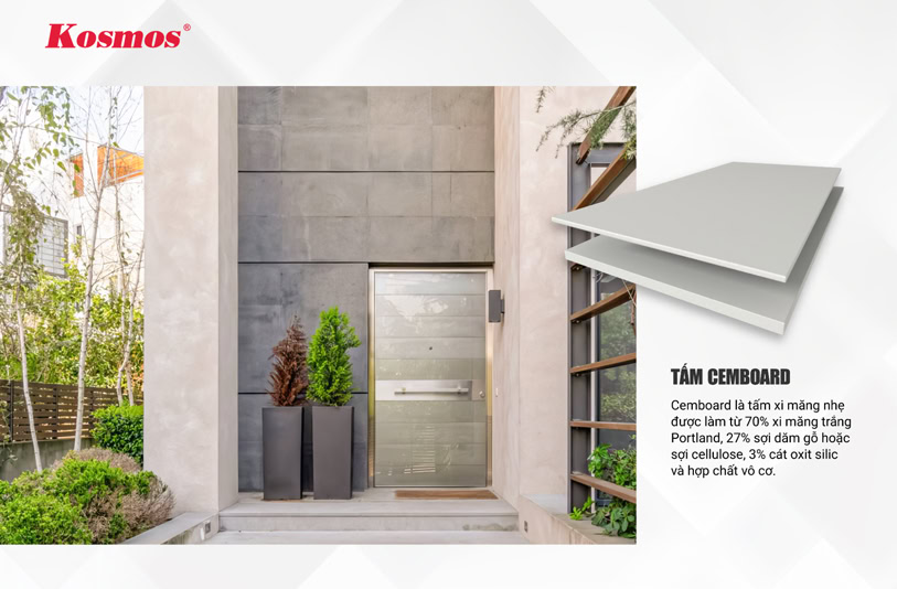 Tấm xi măng ốp tường ngoài trời Tấm xi măng ốp tường ngoài trời