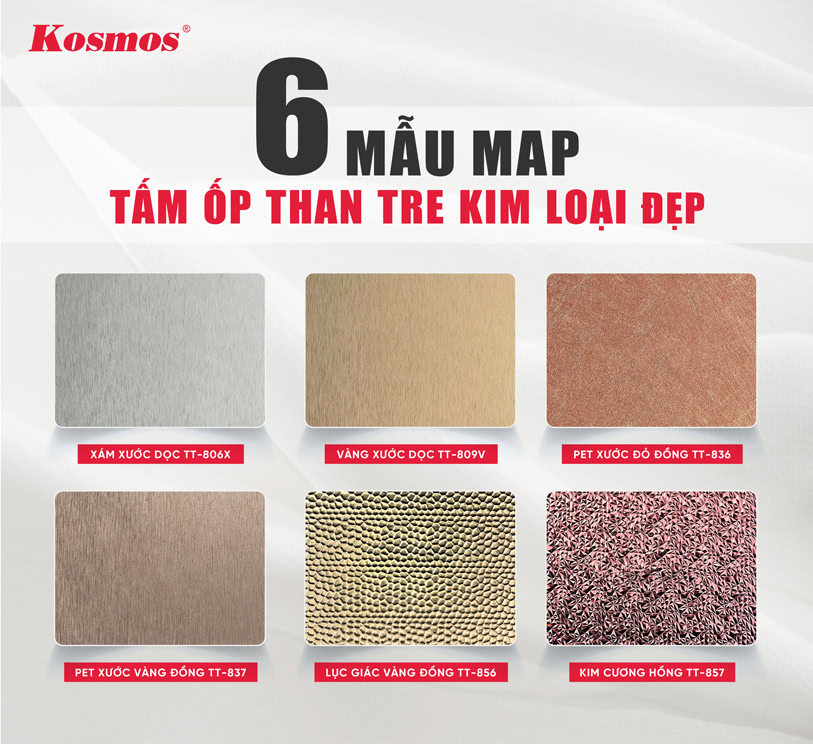 6 mẫu map tấm ốp than tre vân kim loại đa dạng mẫu mã 6 mẫu map tấm ốp than tre vân kim loại đa dạng mẫu mã