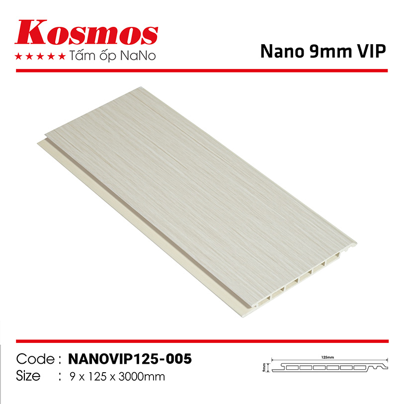 Hình ảnh tấm nhựa ốp tường PVC vân gỗ NANOVIP125-005