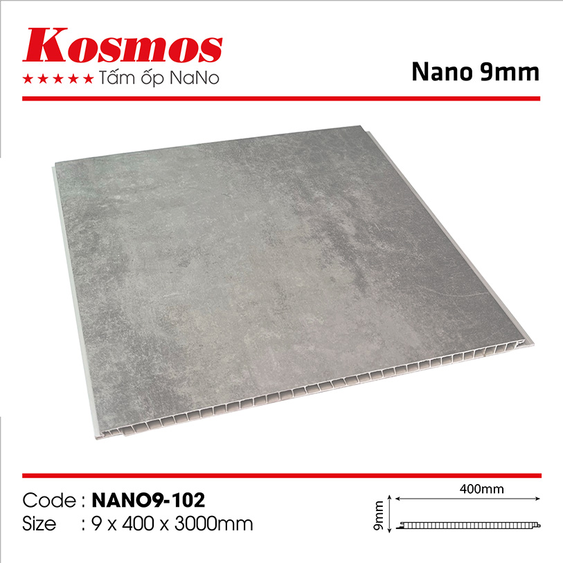 Hình ảnh tấm nhựa PVC Nano vân giả đá NANO9-102