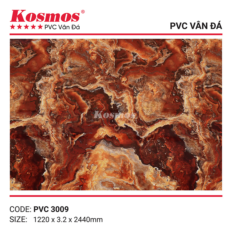 Hình ảnh tấm nhựa PVC vân đá 3.2mm PVC3009