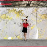 Tấm ốp Pandora dát vàng.