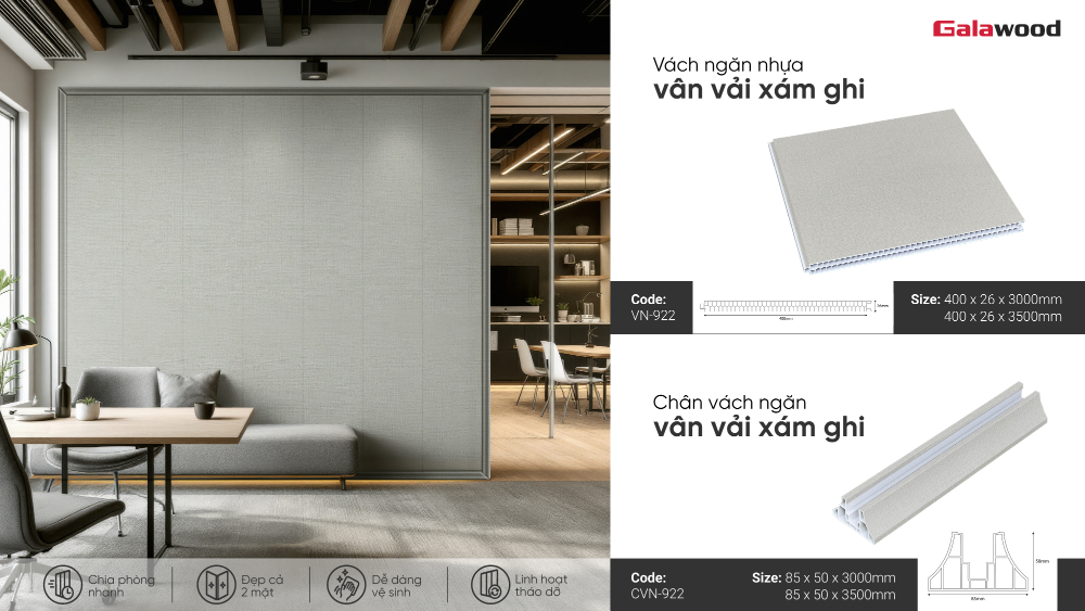 Phụ kiện đi kèm tấm vách ngăn VN-922