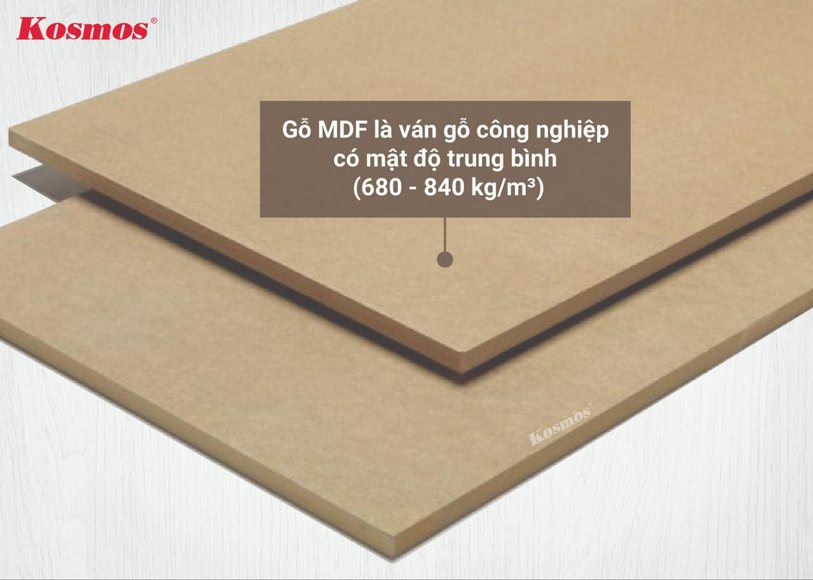 Gỗ MDF là ván gỗ công nghiệp có mật độ gỗ trung bình