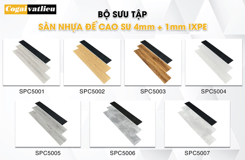 Bộ sưu tập sàn nhựa đế cao su 5mm