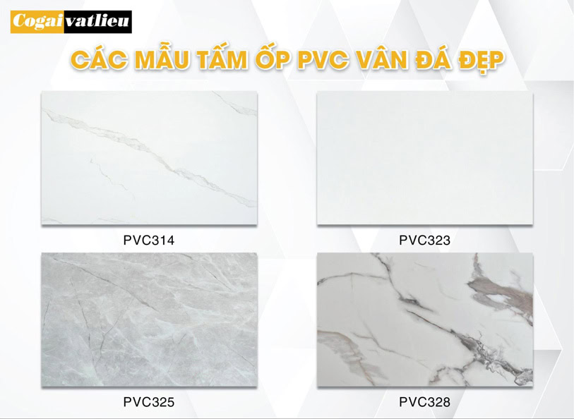 Các mẫu tấm ốp PVC vân đá đẹp