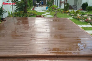 Kosmos Copper Brown outdoor wood plastic flooring project