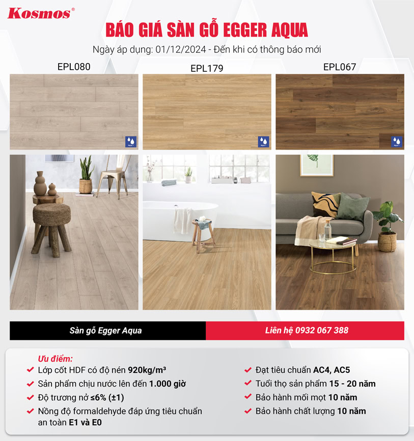 Báo giá sàn gỗ Egger Aqua Báo giá sàn gỗ Egger Aqua