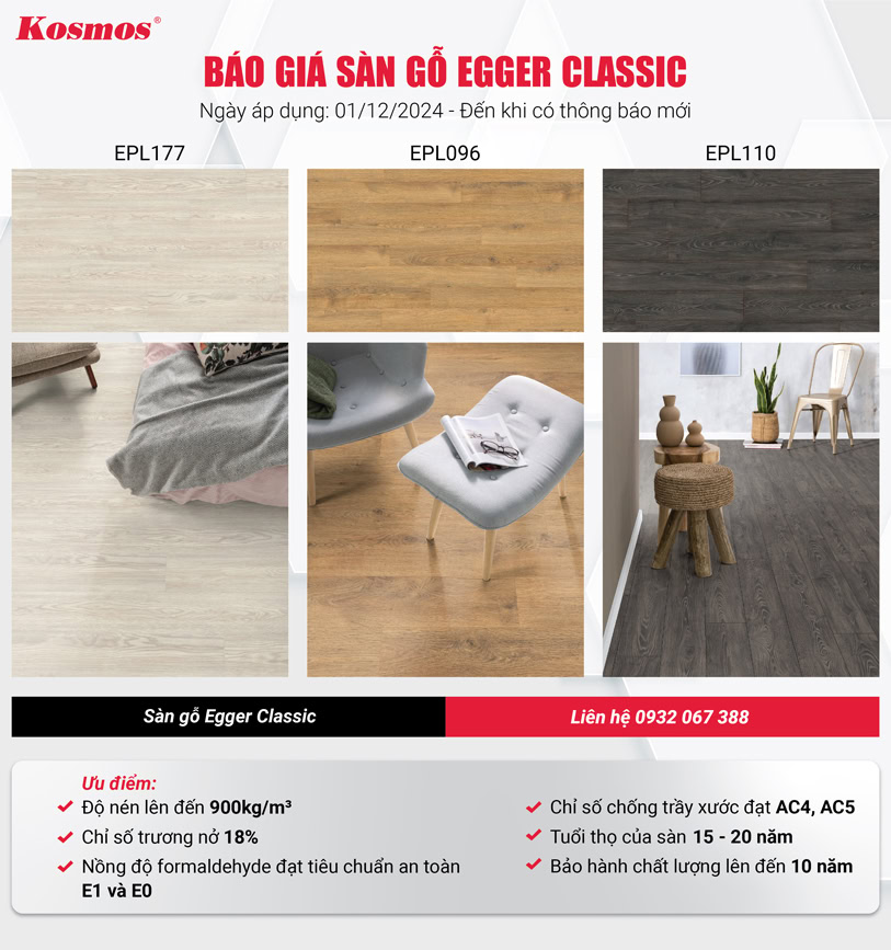 Báo giá sàn gỗ Egger Classic Báo giá sàn gỗ Egger Classic