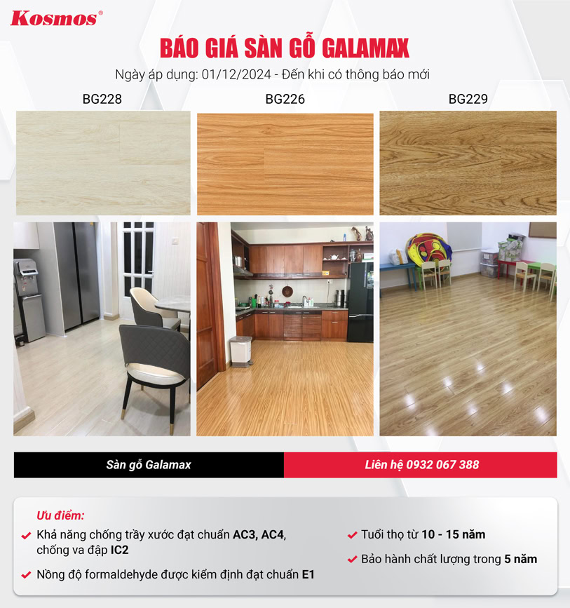 Báo giá sàn gỗ Galamax Báo giá sàn gỗ Galamax