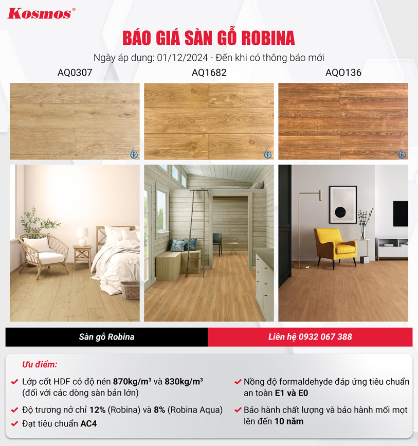 Báo giá sàn gỗ Robina Báo giá sàn gỗ Robina