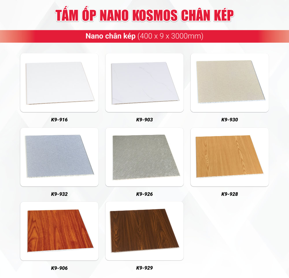 Bộ sưu tập tấm ốp Nano Kosmos chân kép Bộ sưu tập tấm ốp Nano Kosmos chân kép