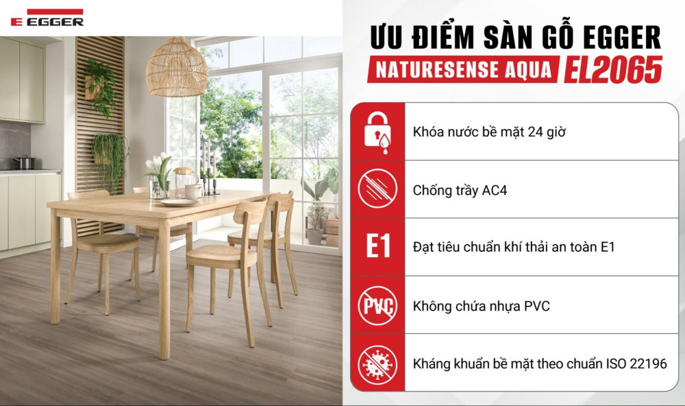 Ưu điểm của sàn gỗ Egger dòng Naturesense Aqua EL2065