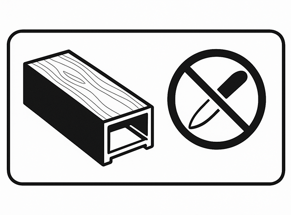 Không dùng các vật sắc nhọn để làm sạch vết bẩn trên thanh lam gỗ nhựa 1 lớp