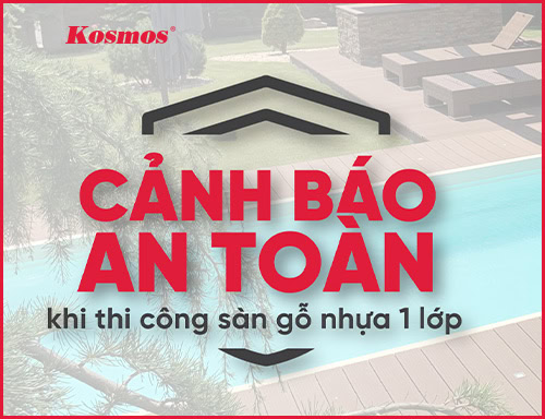 Cảnh báo an toàn cho sàn gỗ nhựa 1 lớp