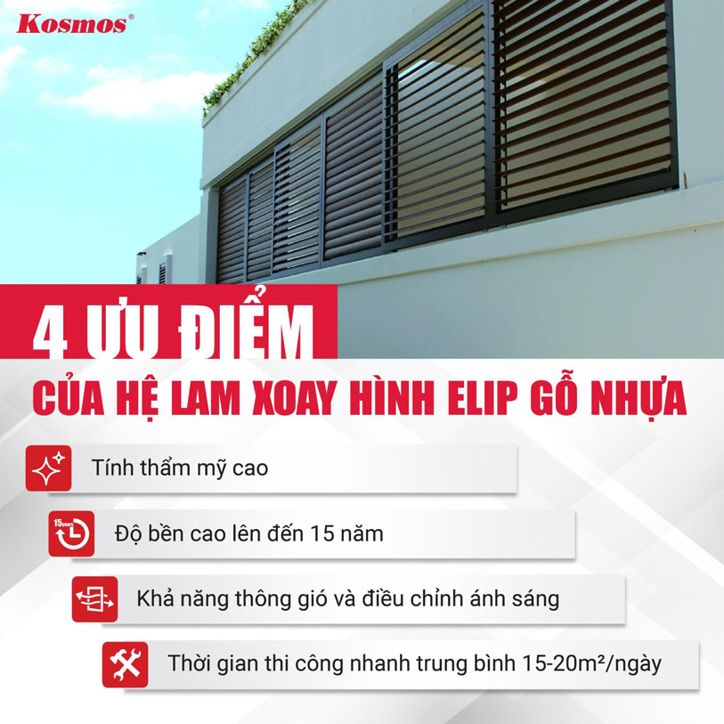 4 ưu điểm của hệ lam xoay hình elip gỗ nhựa ASA 4 ưu điểm của hệ lam xoay hình elip gỗ nhựa ASA