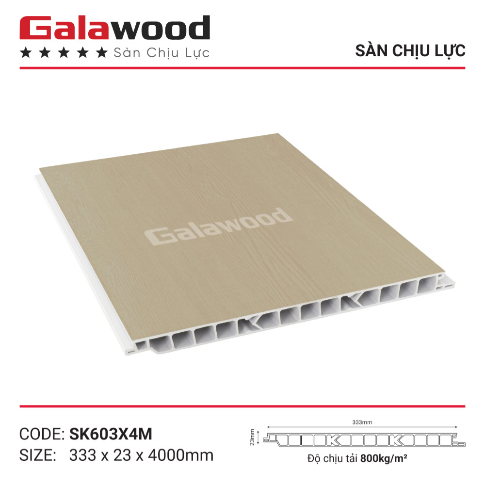 Sàn nhựa chịu lực Galawood SK603X4M