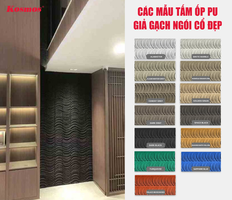 13 mẫu tấm ốp PU giả gạch ngói cổ đẹp 13 mẫu tấm ốp PU giả gạch ngói cổ đẹp