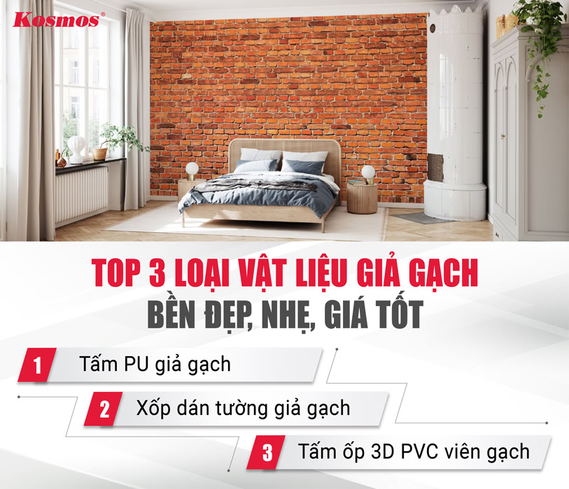 3 loại vật liệu giả gạch bền đẹp 3 loại vật liệu giả gạch bền đẹp