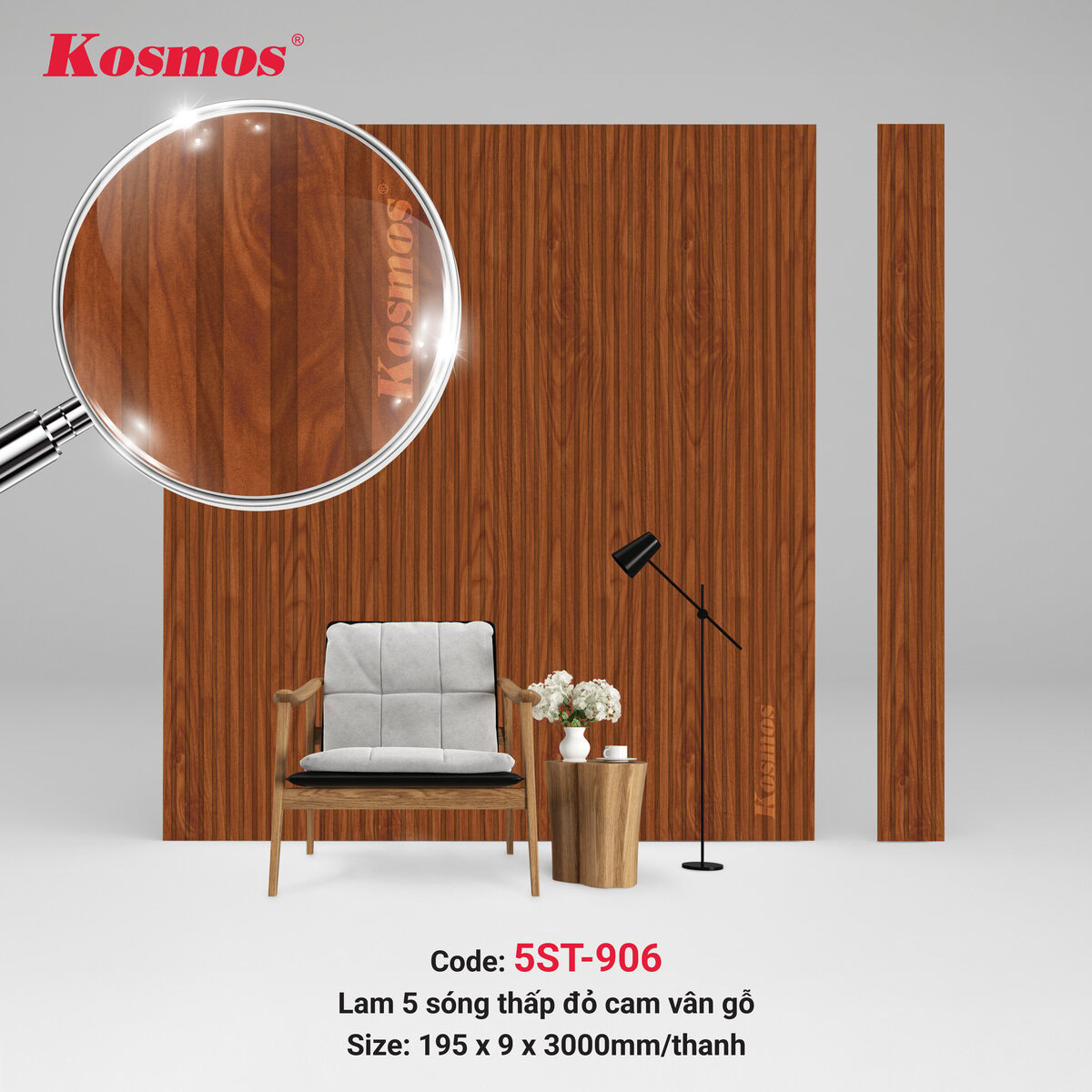 Lam 5 sóng mã 5ST-906 được ưa chuộng trong trang trí nội thất