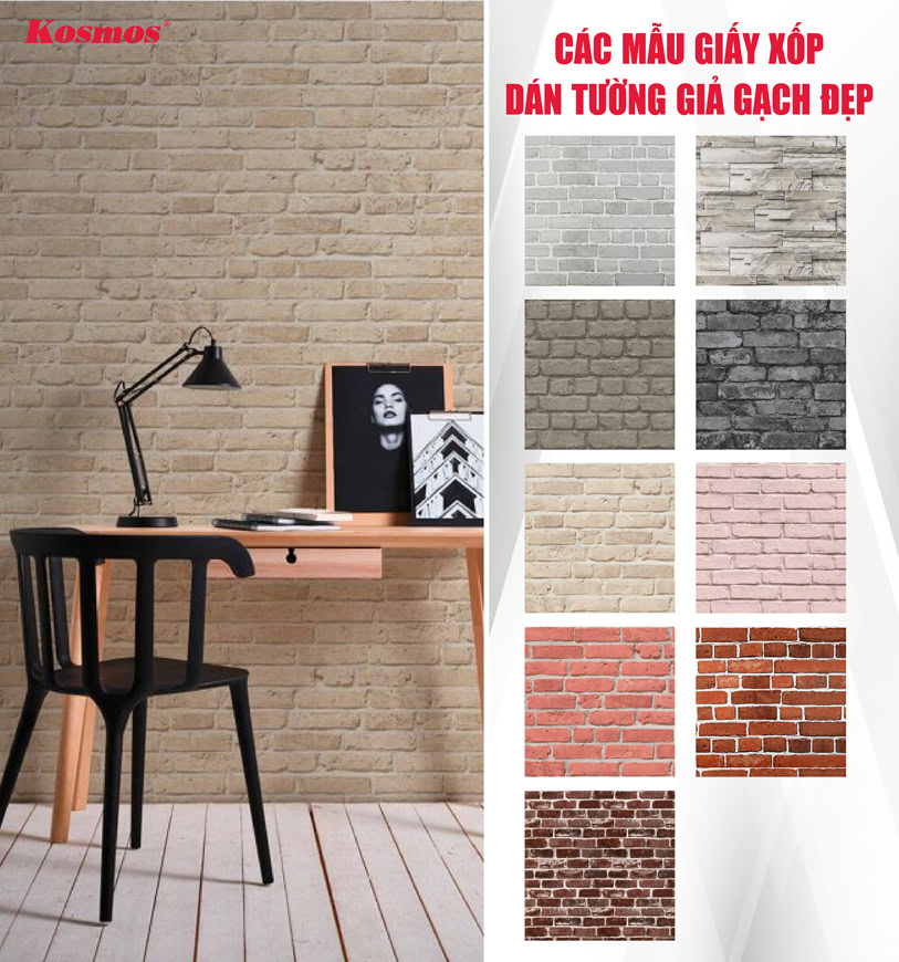 9 mẫu giấy xốp dán tường giả gạch đẹp 9 mẫu giấy xốp dán tường giả gạch đẹp