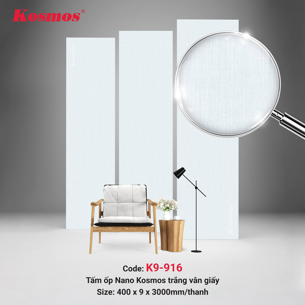 Nano K9-916 sheet has unique beauty from delicate white paper grain pattern