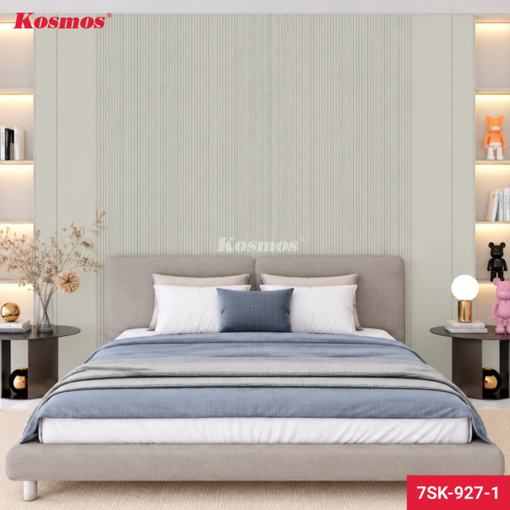 Hình ứng dụng lam sóng Kosmos 7SK-927-1 vân vải kem