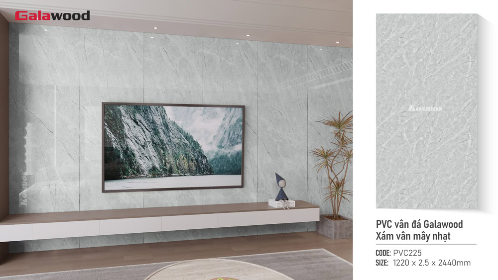 Hình ứng dụng tấm PVC vân đá Galawood PVC225 Hình ứng dụng tấm PVC vân đá Galawood PVC225