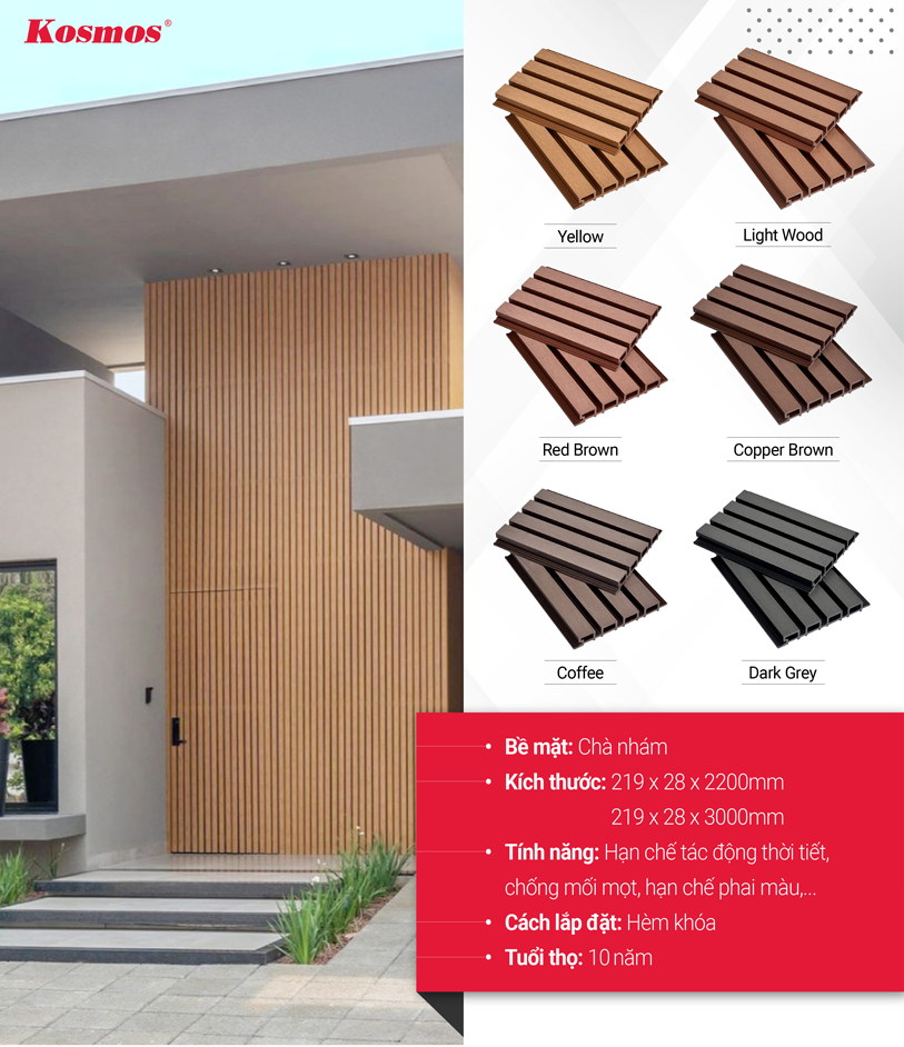 Lam sóng gỗ nhựa 1 lớp 
