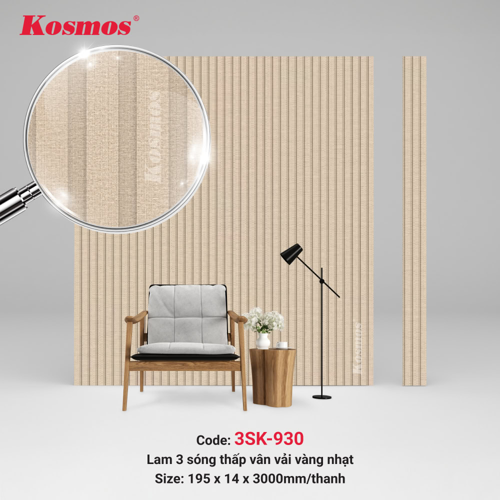 Lam 3 sóng thấp 3SK-930 nâng cao thẩm mỹ không gian sống