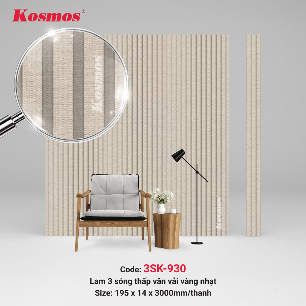 Lam 3 sóng thấp 3SK-930 nâng cao thẩm mỹ không gian sống