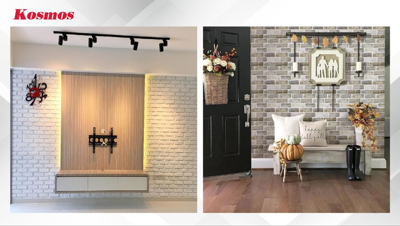 Tấm ốp tường 3D giả gạch phá cách hiện đại