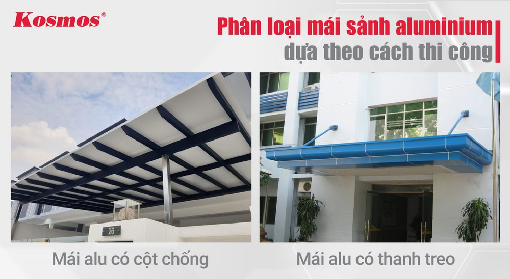 2 phân loại mái sảnh alu dựa theo phương pháp thi công 2 phân loại mái sảnh alu dựa theo phương pháp thi công