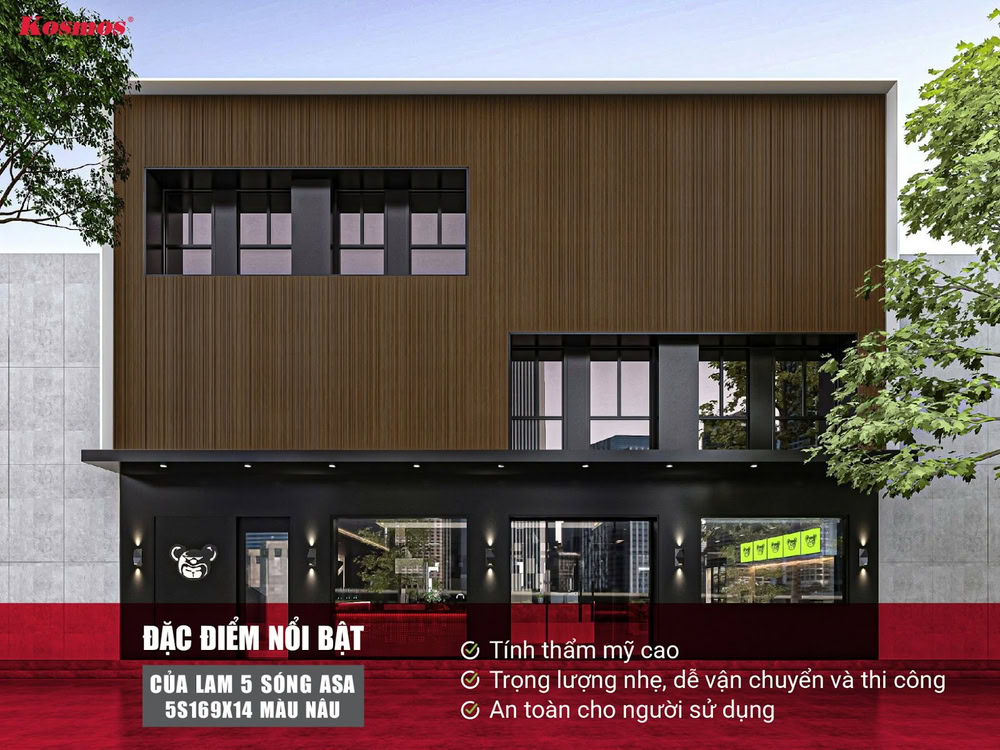 3 đặc điểm nổi bật của lam 5 sóng ASA 5S169X14 màu nâu
