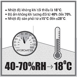 Đáp ứng điều kiện nhiệt độ, độ ẩm theo khuyến cáo