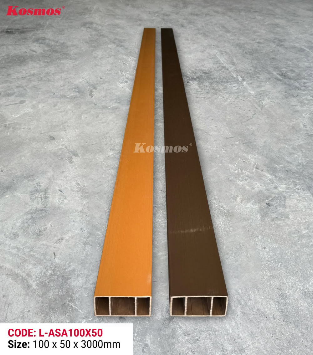 Bộ sưu tập thanh lam gỗ nhựa 2 lớp ASA L-ASA100X50