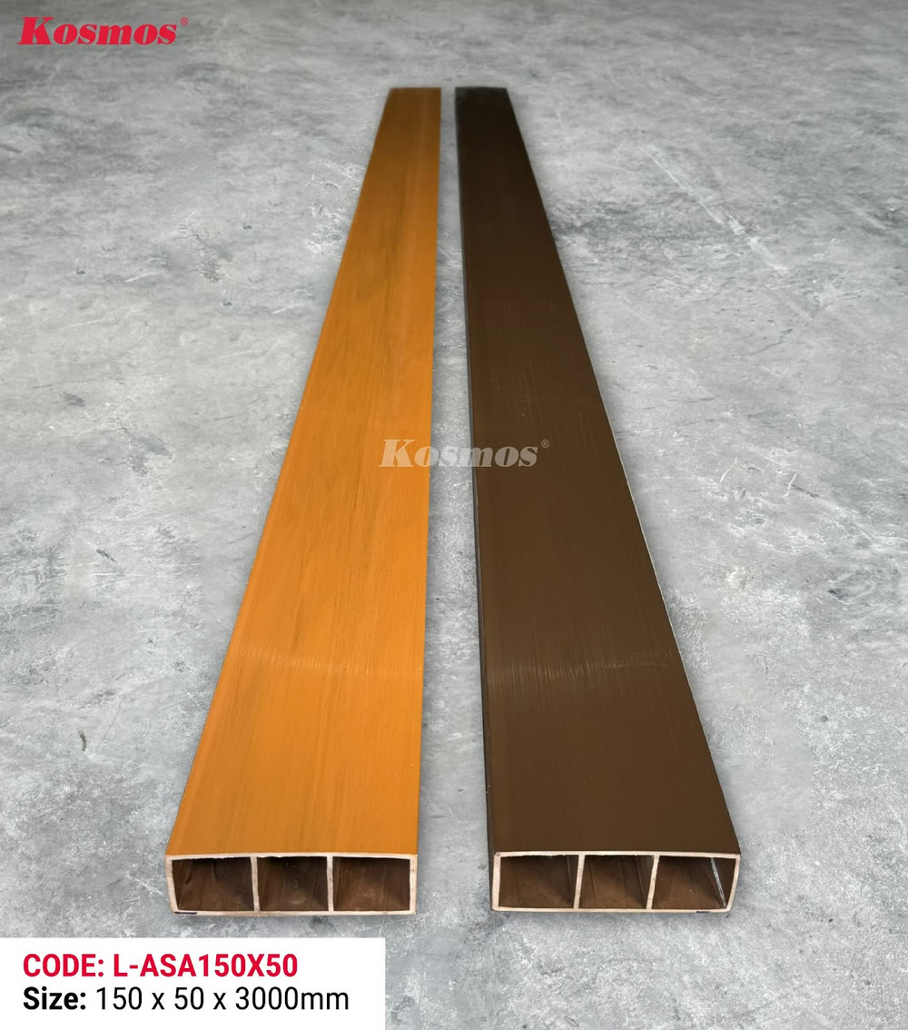 Bộ sưu tập thanh lam gỗ nhựa phủ ASA L-ASA150X50 Bộ sưu tập thanh lam gỗ nhựa phủ ASA L-ASA150X50