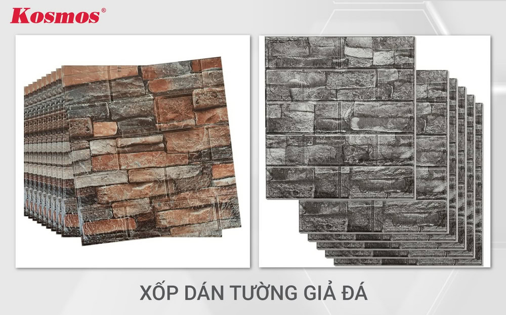 Các xốp ốp tường giả đá tự nhiên, sống động Các xốp ốp tường giả đá tự nhiên, sống động